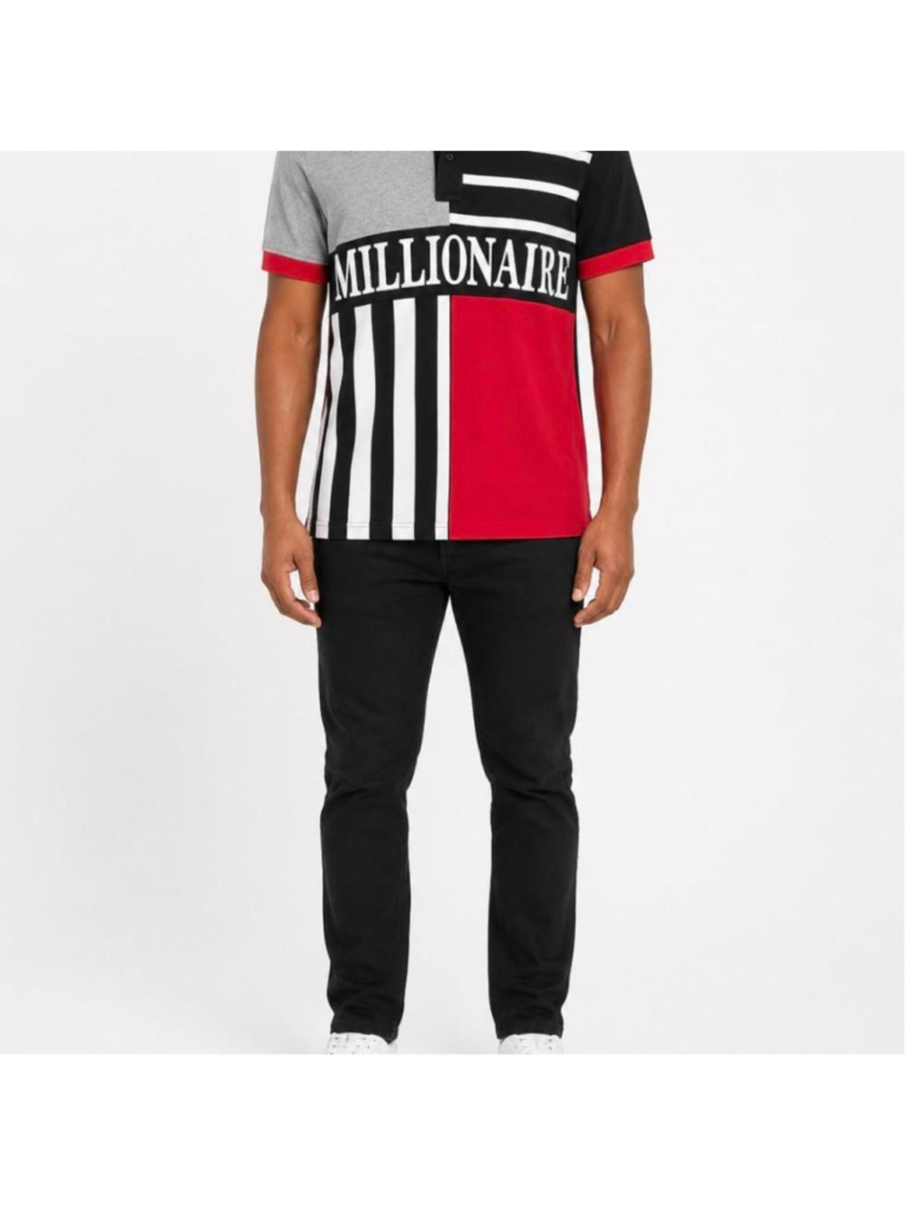Bleecker & Mercer Millionaire Colorblock Polo Shirt Small Y2K Streetwear